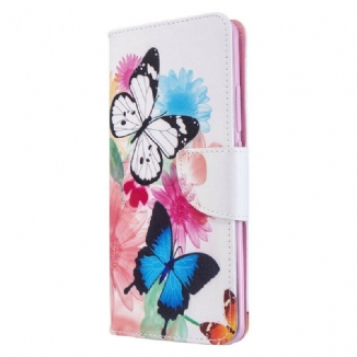 Housse Xiaomi Mi Note 10 / Note 10 Pro Papillons et Fleurs Peints