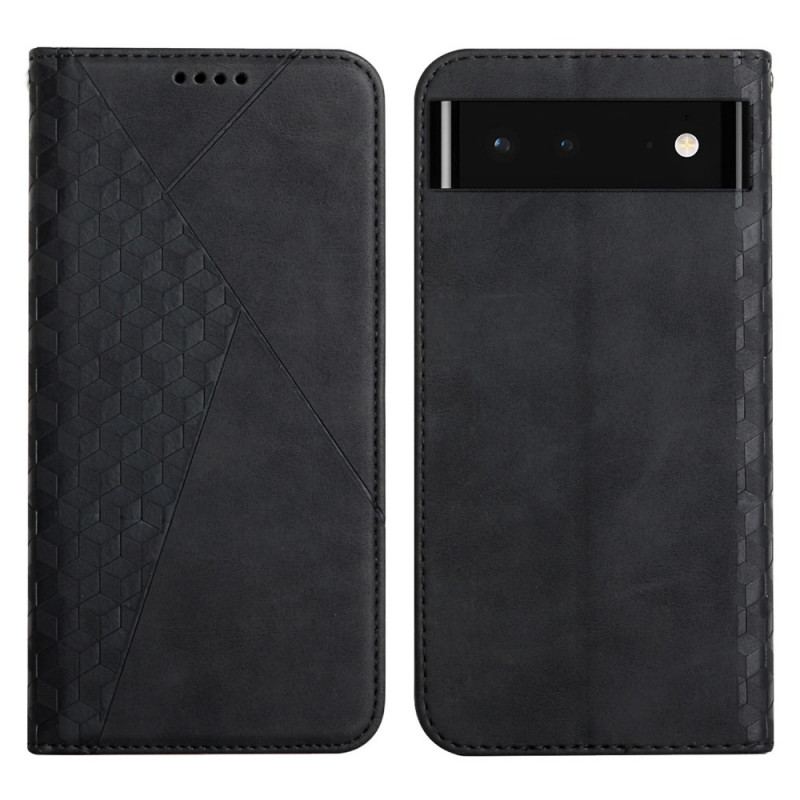 Flip Cover Google Pixel 6 Effet Cuir Géo