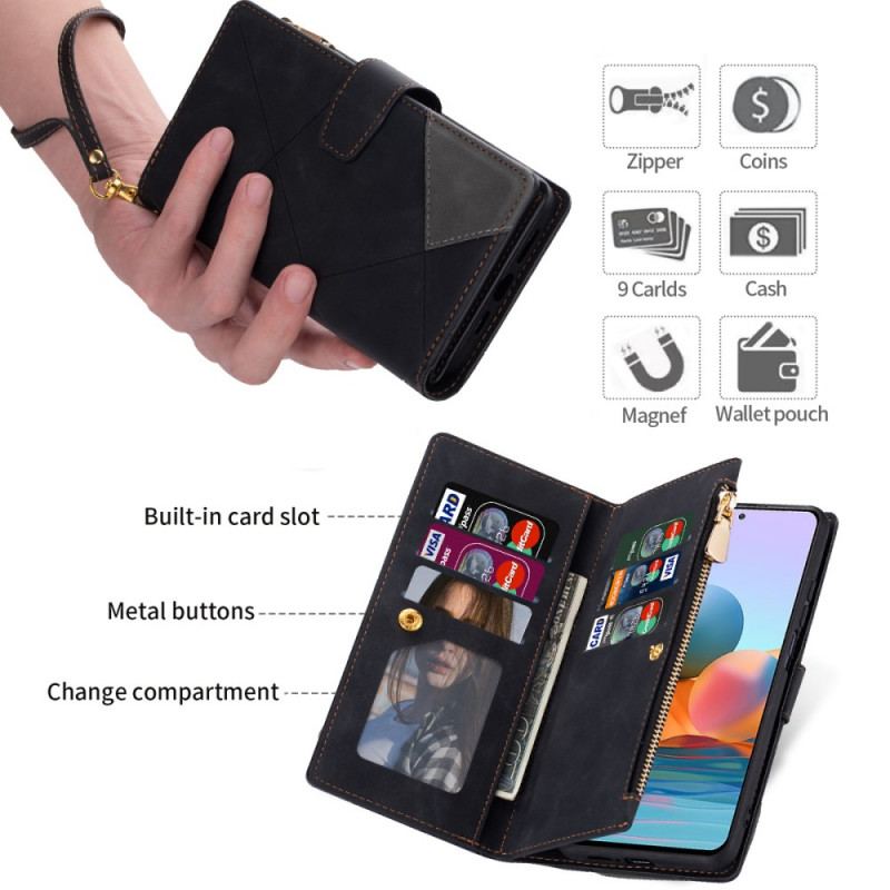 Housse Google Pixel 6 Poche Zippée Graphique Bicolore