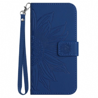 Housse Sony Xperia 10 VI Motif Tournesol à Lanière