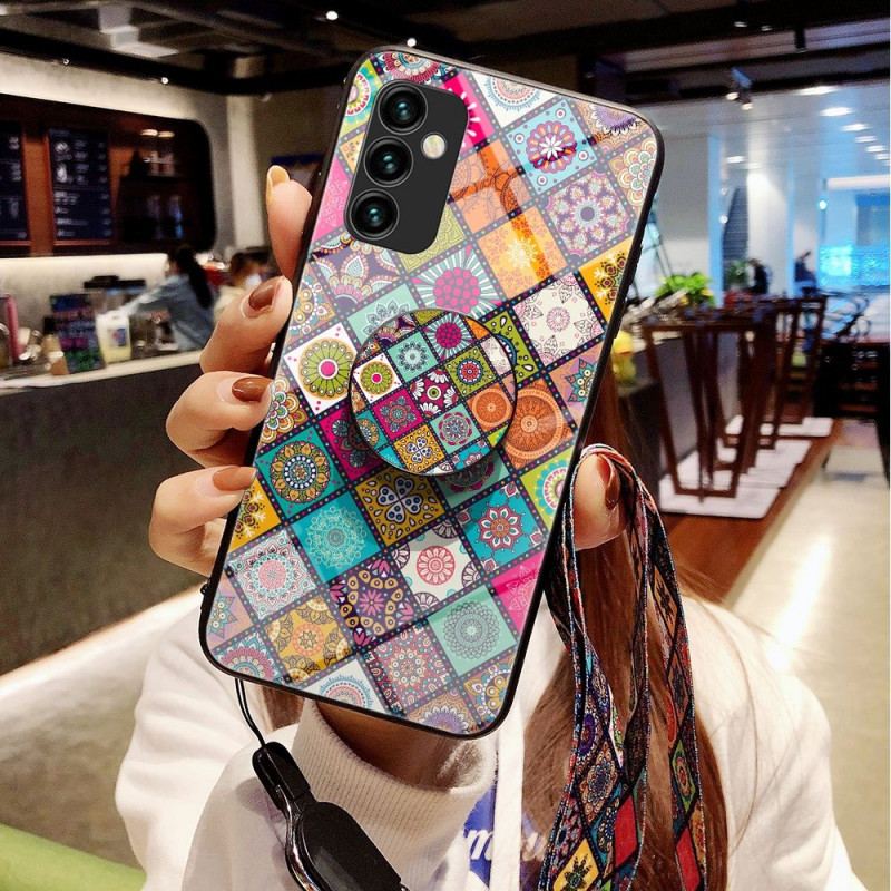 Coque Samsung Galaxy M23 5G Support Magnétique Patchwork