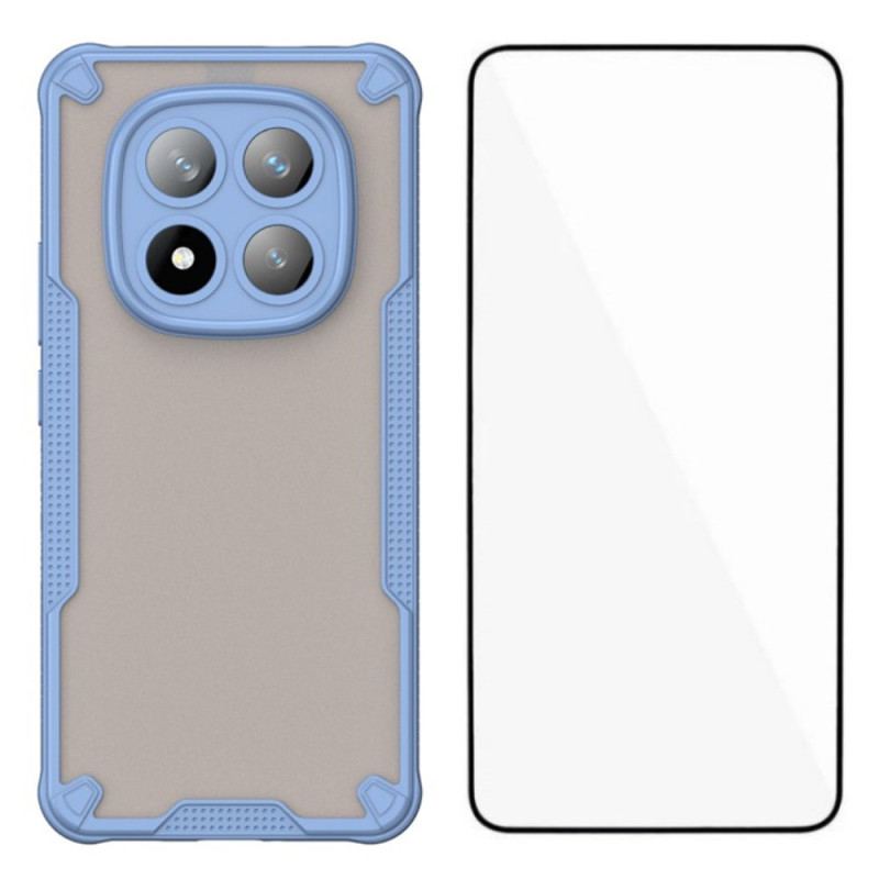Coque Xiaomi Redmi Note 14 Pro Plus 5G Silicone Semi-Transparent avec Protecteur Écran en Verre Trempé