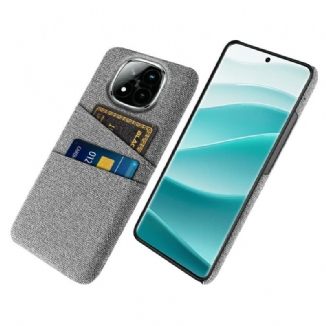 Coque Xiaomi Redmi Note 14 Pro Plus 5G Tissu Porte-Cartes