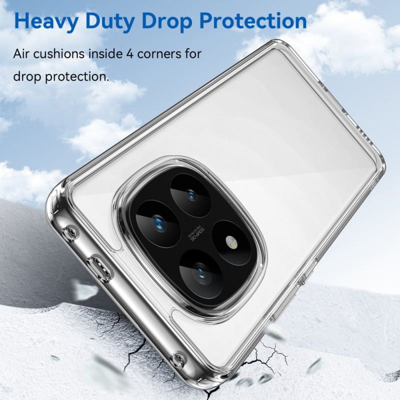 Coque Xiaomi Redmi Note 14 Pro Plus 5G Transparente avec Protection Écran en Verre trempé