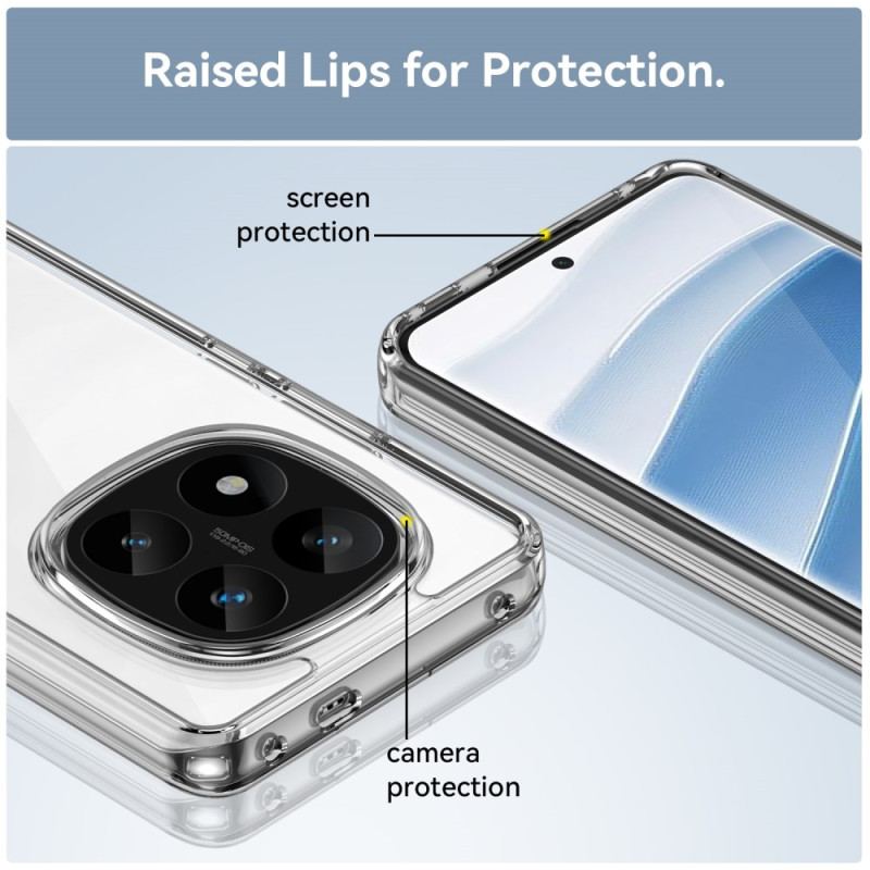 Coque Xiaomi Redmi Note 14 Pro Plus 5G Transparente avec Protection Écran en Verre trempé