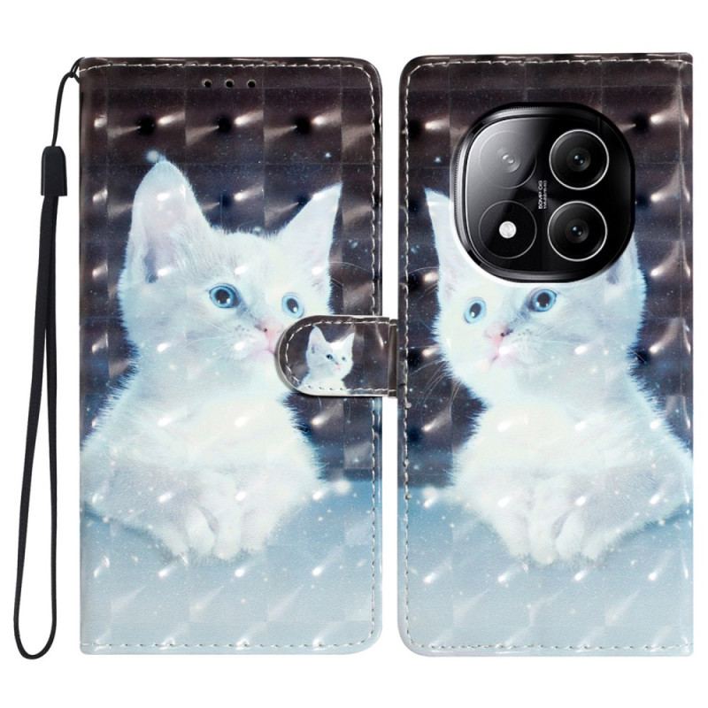 Housse Xiaomi Redmi Note 14 Pro Plus 5G Chat Blanc 3D