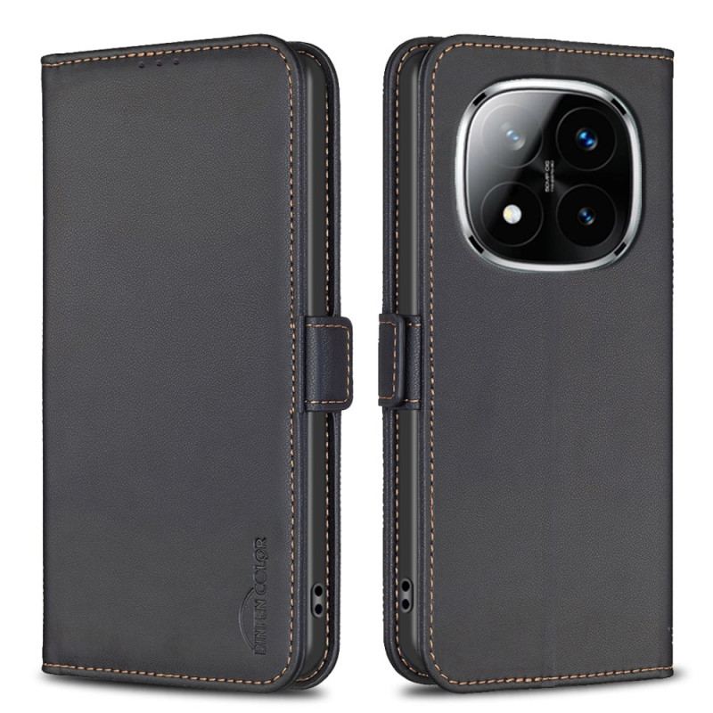 Housse Xiaomi Redmi Note 14 Pro Plus 5G / 14 Pro 5G / Poco X7 Effet Cuir BINFEN COLOR