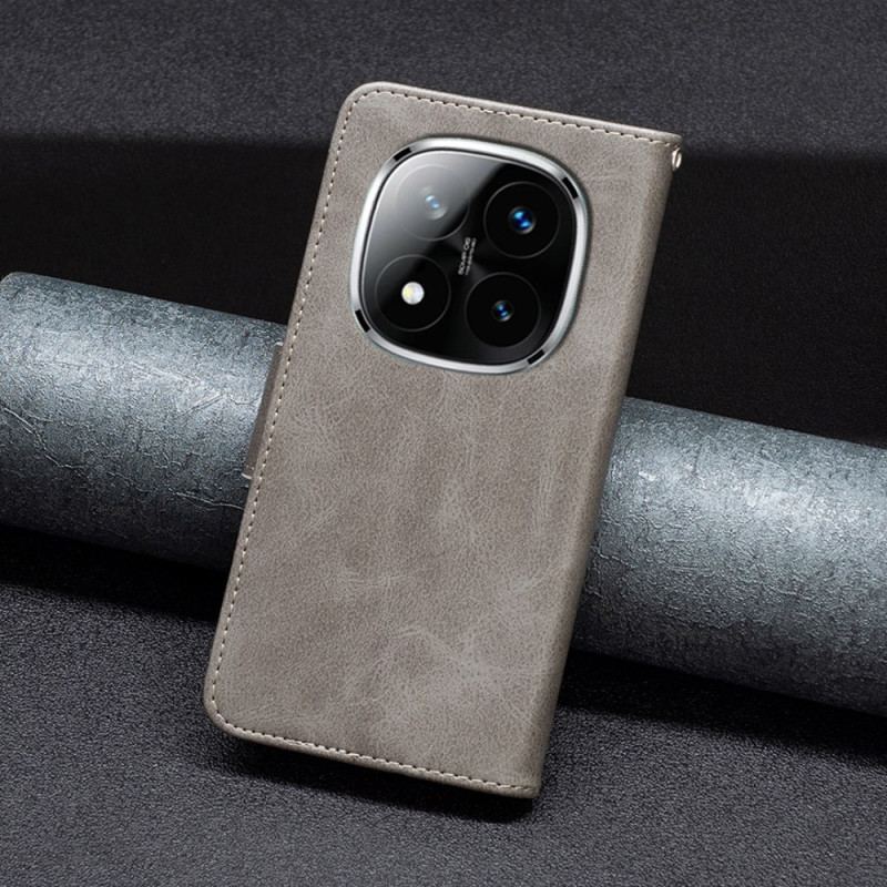 Housse Xiaomi Redmi Note 14 Pro Plus 5G / 14 Pro 5G / Poco X7 Fermoir Oblique à Lanière