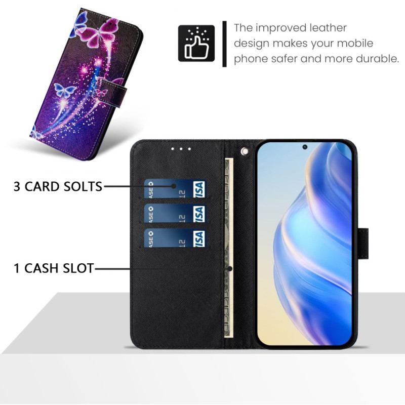 Housse Xiaomi Redmi Note 14 Pro Plus 5G / 14 Pro 5G / Poco X7 Motif Papillons Festifs