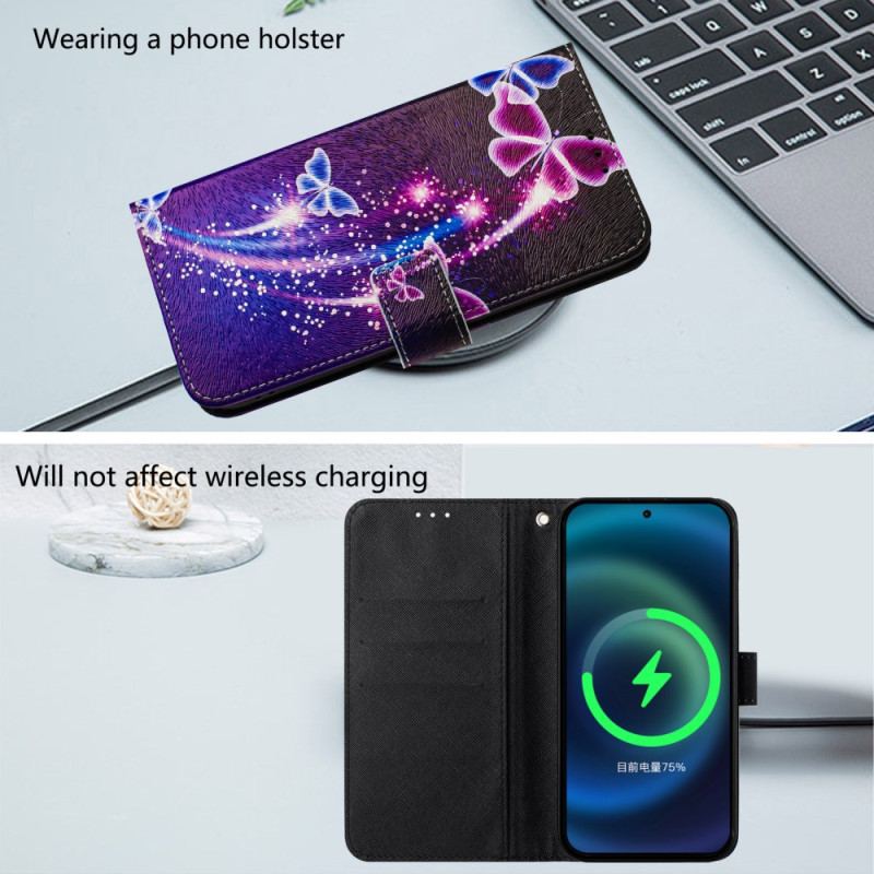 Housse Xiaomi Redmi Note 14 Pro Plus 5G / 14 Pro 5G / Poco X7 Motif Papillons Festifs