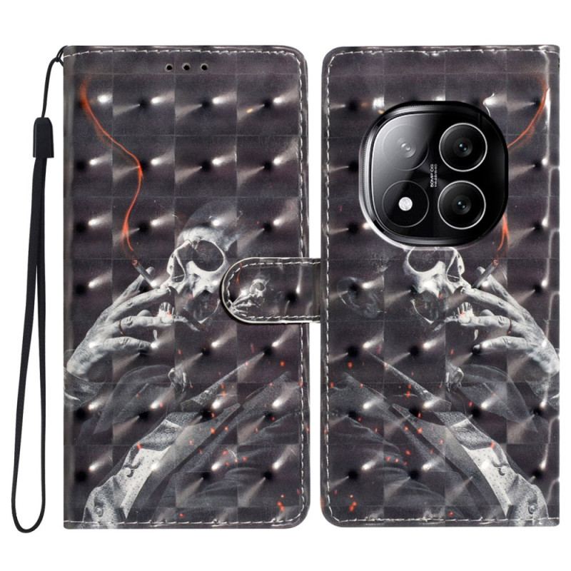 Housse Xiaomi Redmi Note 14 Pro Plus 5G Squelette Fumeur 3D