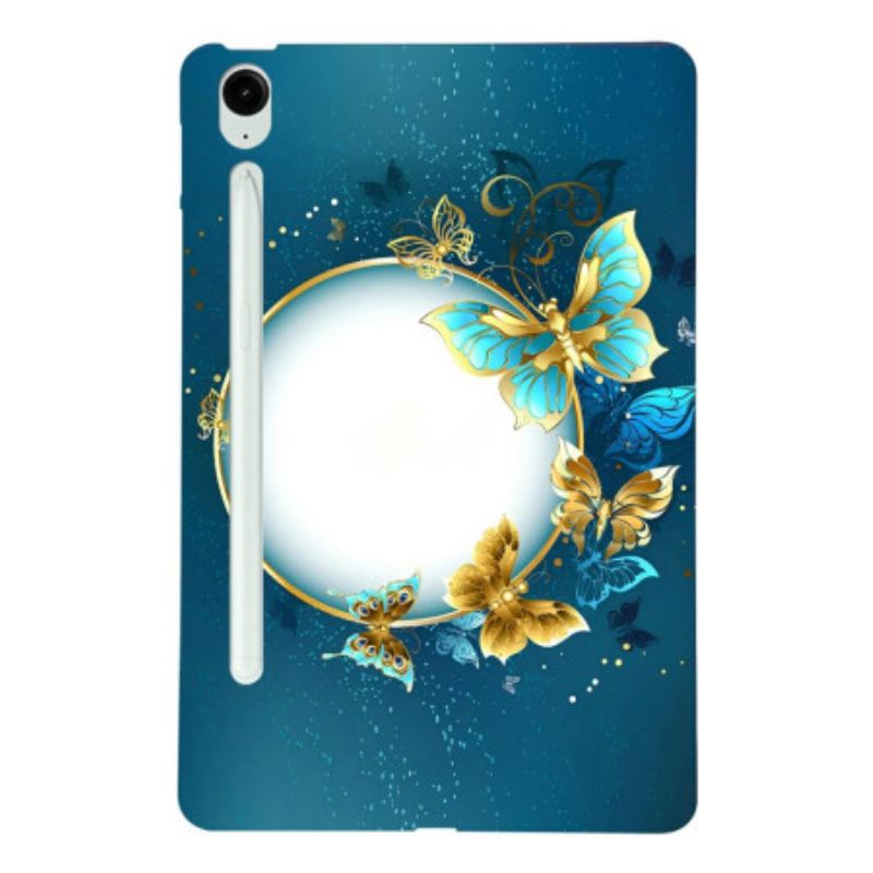 Coque Samsung Galaxy Tab S10 FE Plus Cercle et Papillons