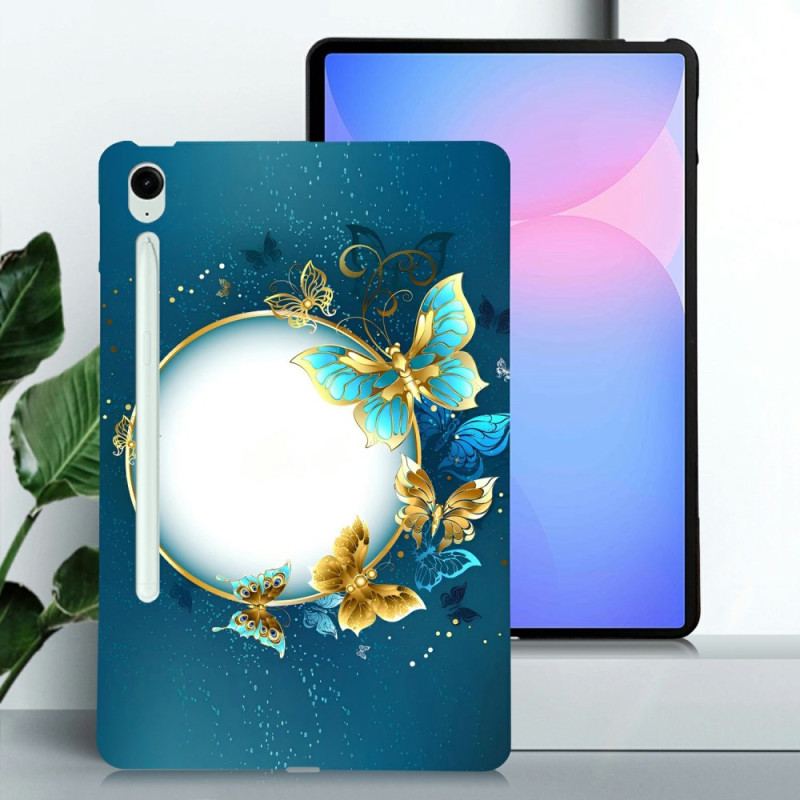Coque Samsung Galaxy Tab S10 FE Plus Cercle et Papillons