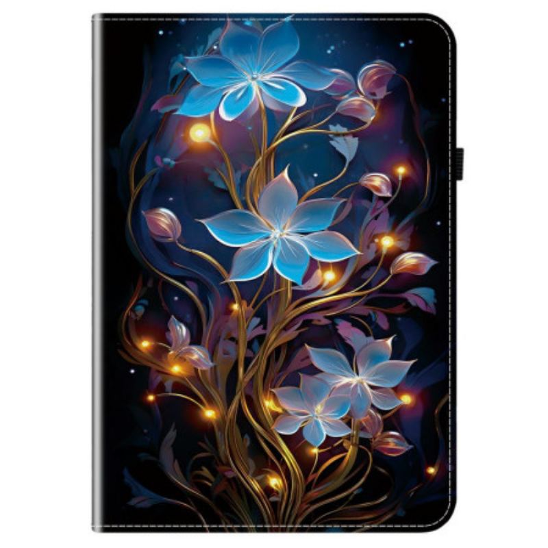 Étui Samsung Galaxy Tab S10 FE Plus Fleurettes Bleues