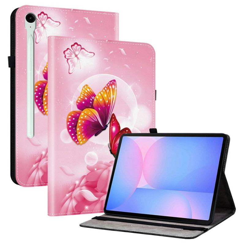 Étui Samsung Galaxy Tab S10 FE Plus Papillons Roses