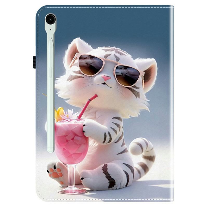 Étui Samsung Galaxy Tab S10 FE Plus Tigre Cartoon