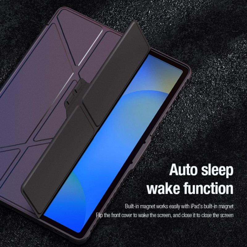 Smart Case Samsung Galaxy Tab S10 FE Plus Bumper avec Support Origami et Couvercle Coulissant NILLKIN