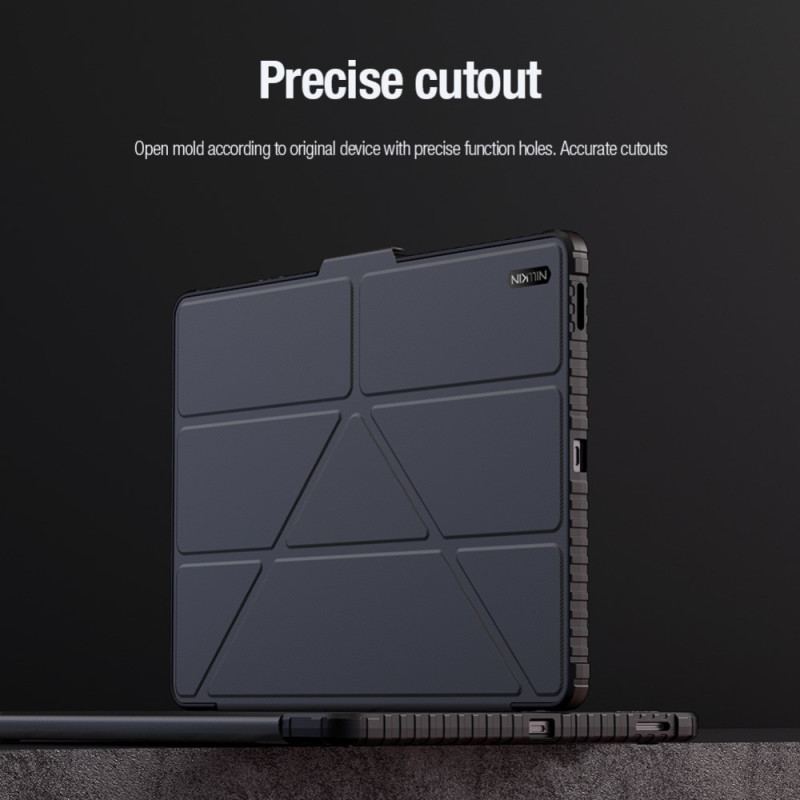 Smart Case Samsung Galaxy Tab S10 FE Plus Bumper avec Support Origami et Couvercle Coulissant NILLKIN