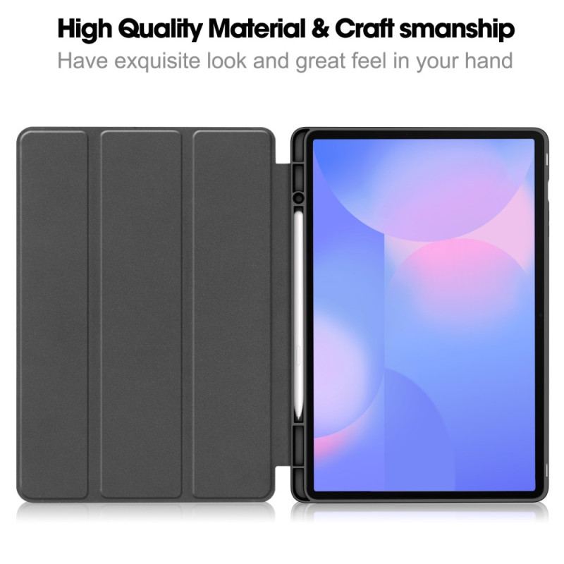 Smart Case Samsung Galaxy Tab S10 FE Plus Trois Volets Porte-Stylet