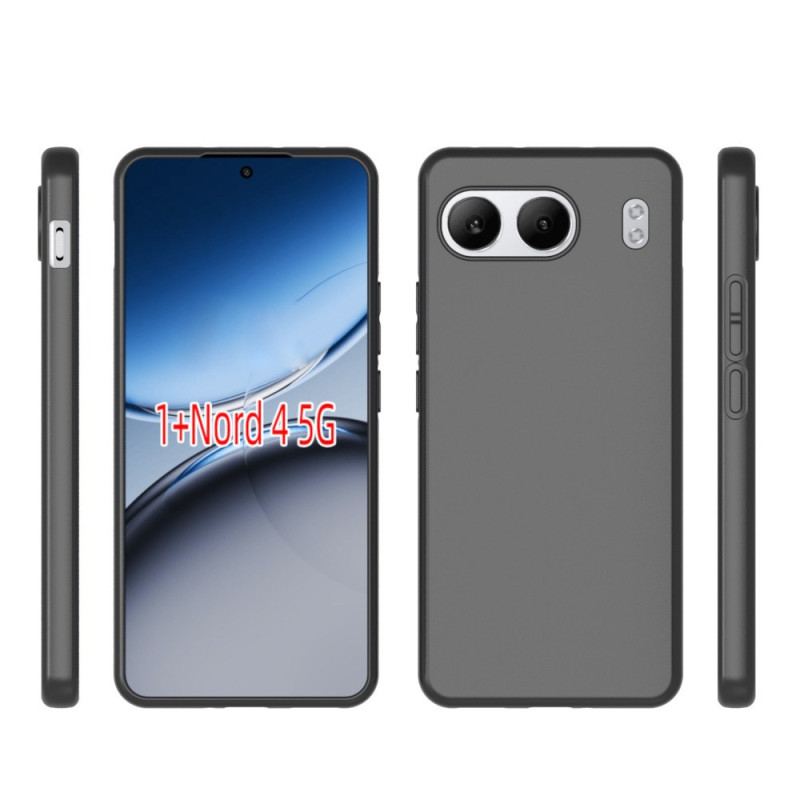 Coque OnePlus Nord 4 Silicone Mat avec Protection d'Écran en Verre Trempé