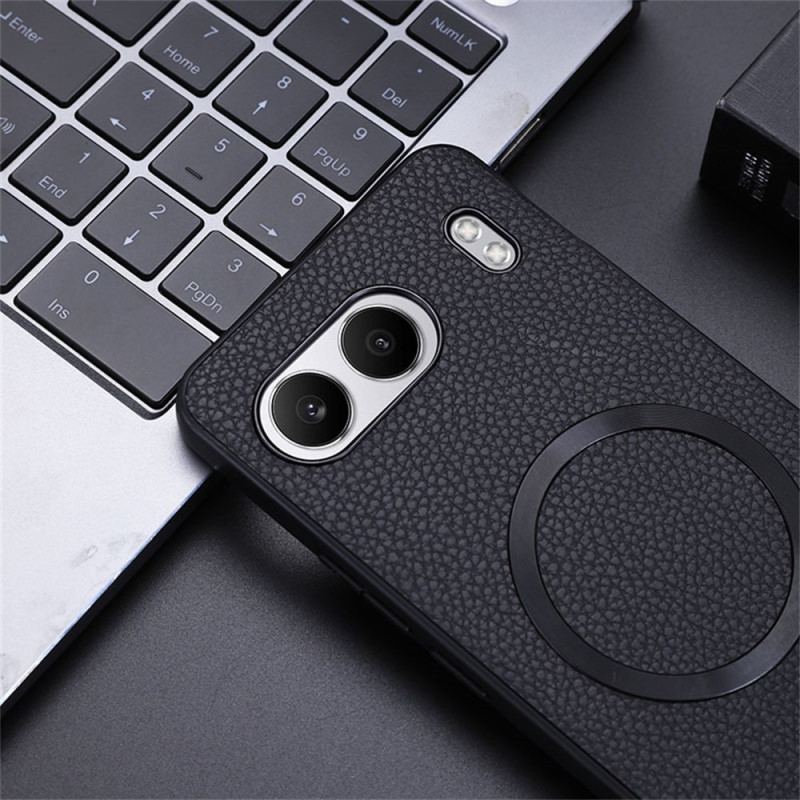 Coque OnePlus Nord 4 Simili Cuir Litchi Compatible MagSafe