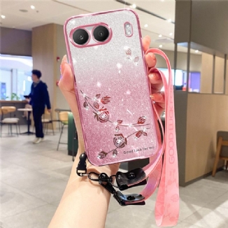 Coque OnePlus Nord 4 Strass et Paillettes à Lanière