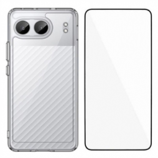 Coque OnePlus Nord 4 Transparente avec Protection Écran en Verre Trempé