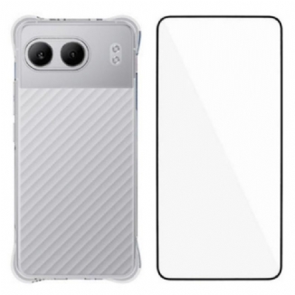 Coque OnePlus Nord 4 Transparente Renforcée avec Protection Écran en Verre Trempé