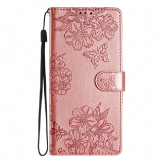 Housse OnePlus Nord 4 Design Floral à Lanière