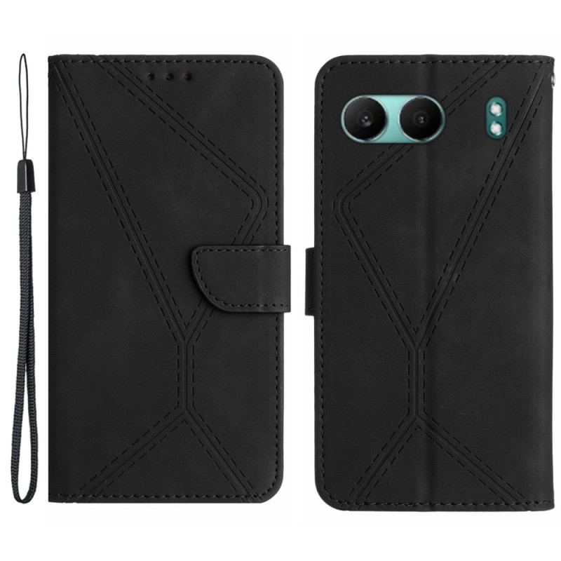 Housse OnePlus Nord 4 Lignes et Tirés à Lanière