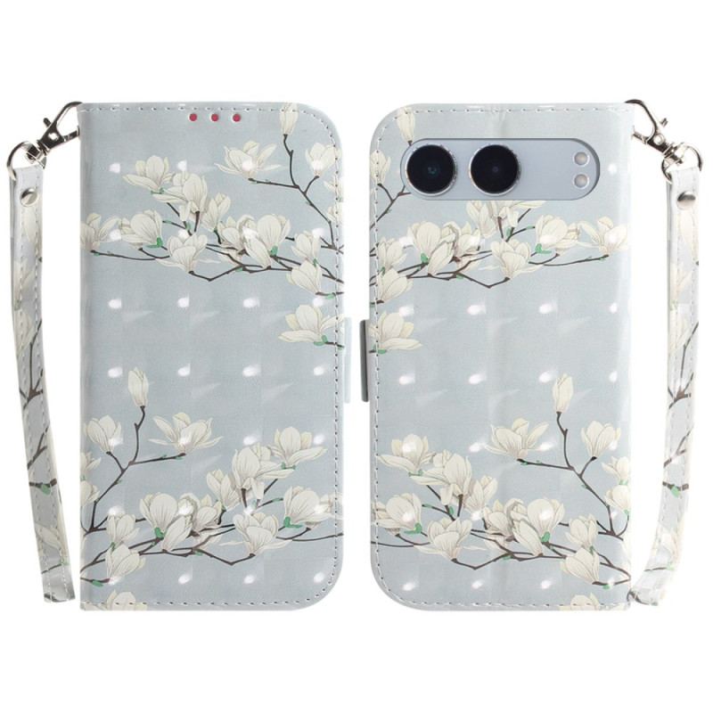 Housse OnePlus Nord 4 Magnolias à Lanière