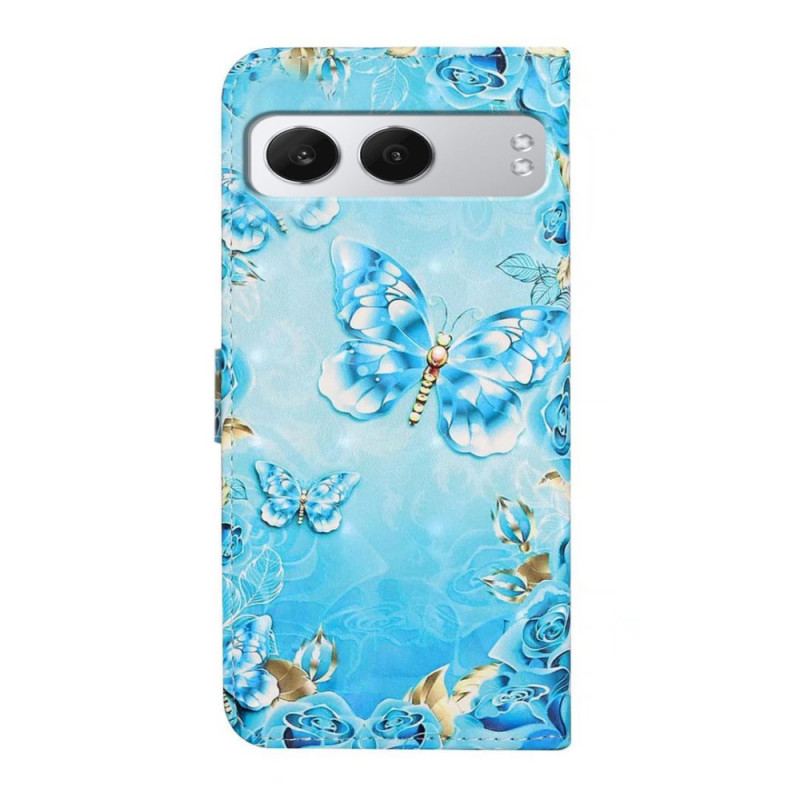 Housse OnePlus Nord 4 Papillons Bleus 3D