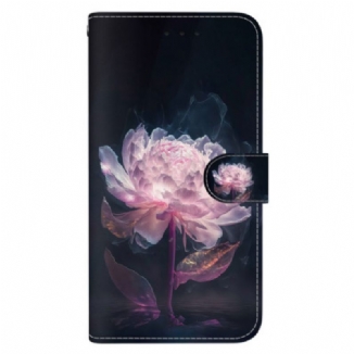 Housse OnePlus Nord 4 Pivoine Pourpre à Lanière