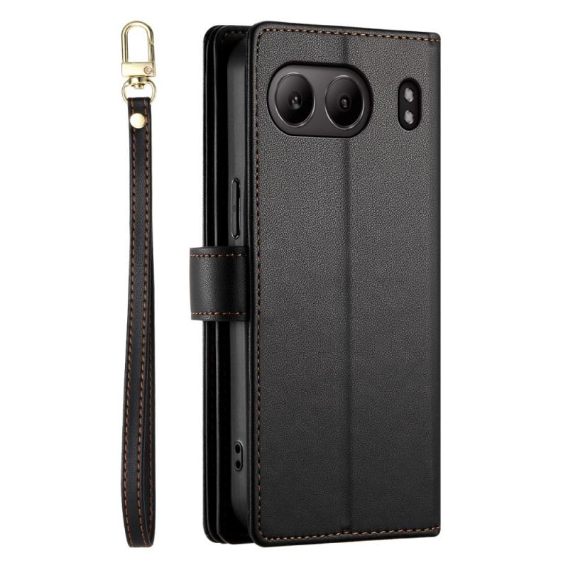 Housse OnePlus Nord 4 Portefeuille avec Lanière et Bandoulière