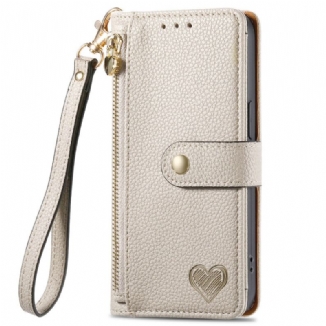 Housse OnePlus Nord 4 Portefeuille Blocage RFID Coeur