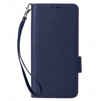 Housse OnePlus Nord 4 Texture Litchi à Lanière