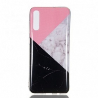 Coque Samsung Galaxy A70 Effet Marbre Geométrique