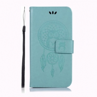 Housse Samsung Galaxy A70 effet cuir Attrape Rêves Hibou