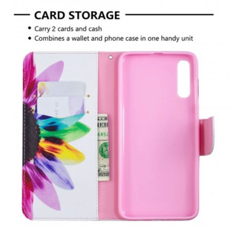 Housse Samsung Galaxy A70 Fleur Aquarelle