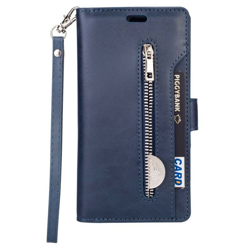 Housse Samsung Galaxy A70 Porte-Monnaie avec Lanière