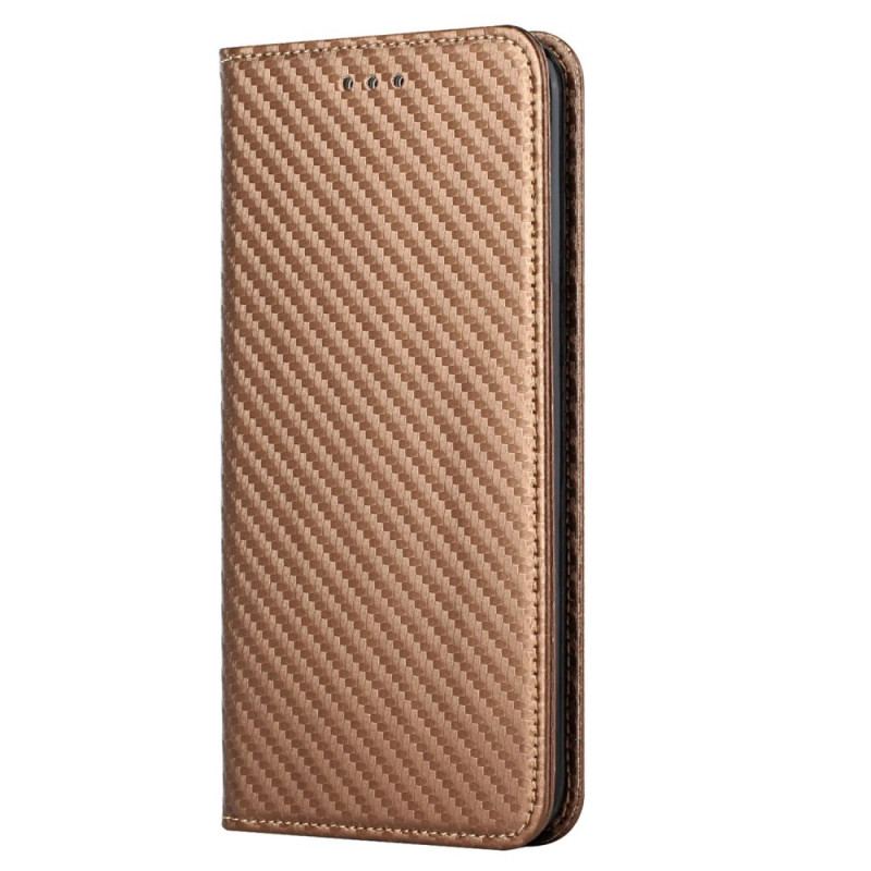 Flip Cover Xiaomi 12T / 12T Pro Fibre Carbone avec Lanière