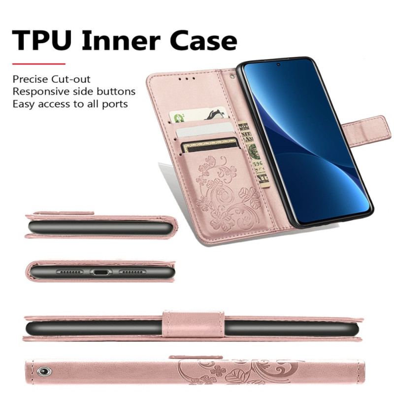 Housse Xiaomi 12T / 12T Pro Petites Fleurs à Lanière