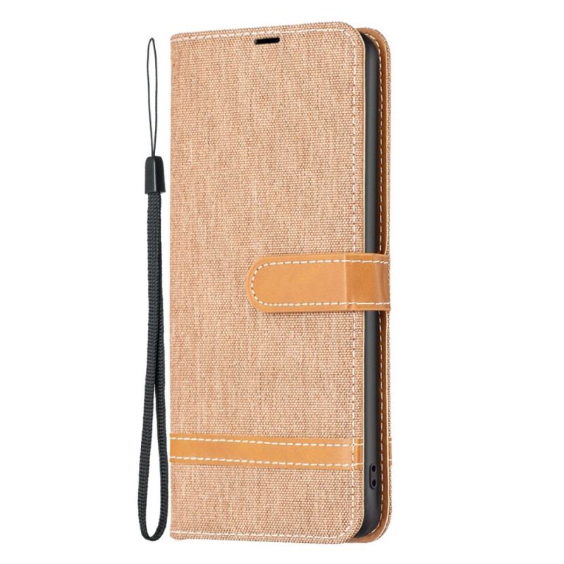 Housse Xiaomi 12T / 12T Pro Tissu et Effet Cuir à Lanière