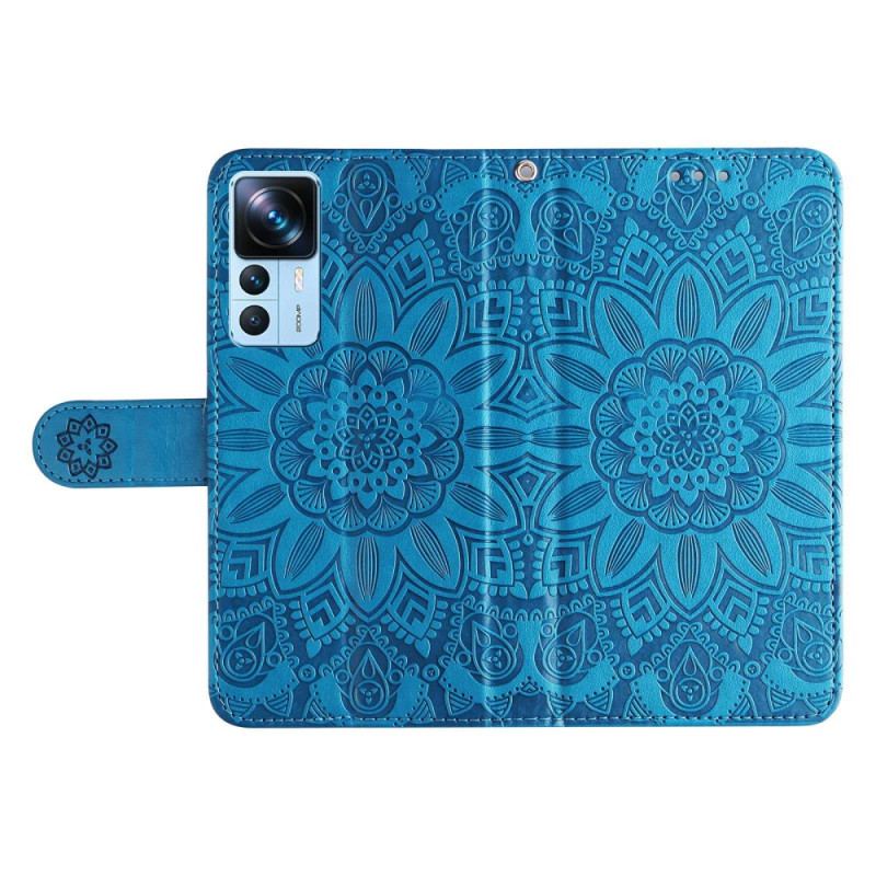 Housse Xiaomi 12T / 12T Pro Tournesol avec Lanière