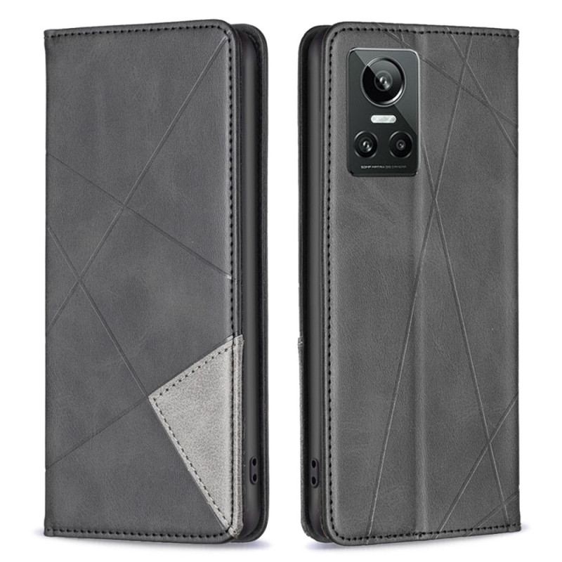 Flip Cover Realme GT Neo 3 Lignes Géométriques