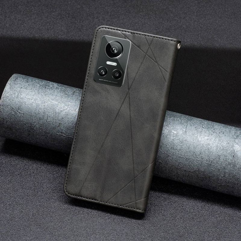 Flip Cover Realme GT Neo 3 Lignes Géométriques