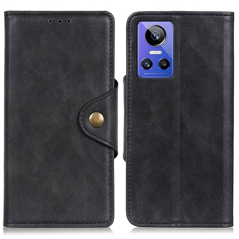 Housse Realme GT Neo 3 Simili Cuir à Bouton