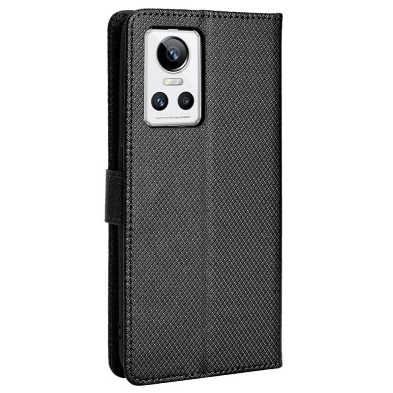 Housse Realme GT Neo 3 Texture Diamant à Lanière