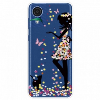 Coque Samsung Galaxy A03 Core Jolie Tête Fleurie