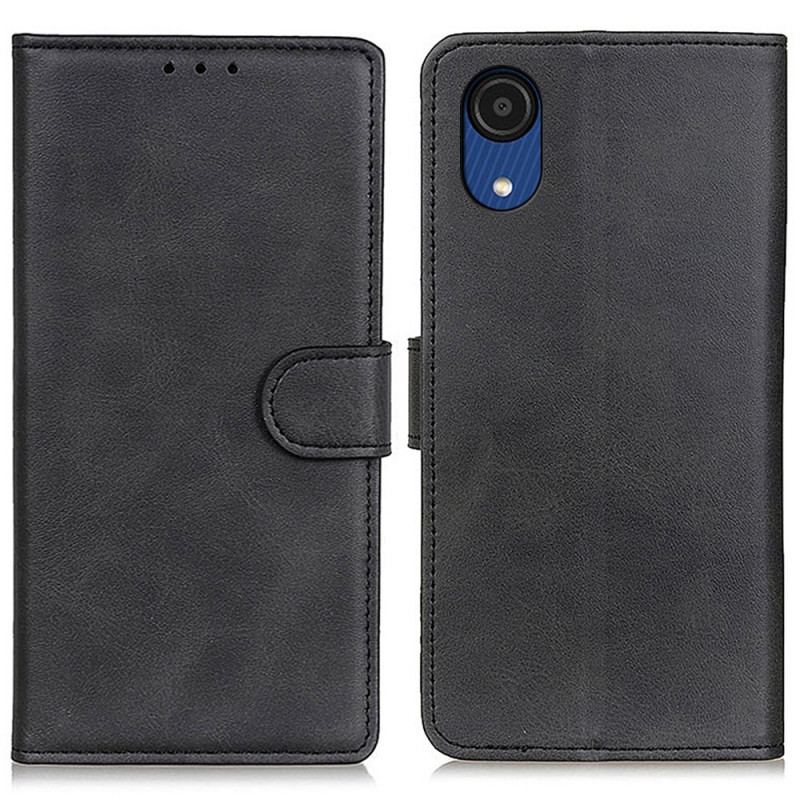Housse Samsung Galaxy A03 Core Effet Cuir Mat